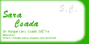 sara csada business card